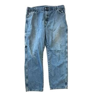 DICKIES x Relaxed fit Carpenter Pants Blue Workwear Distressed Size 38"-40"